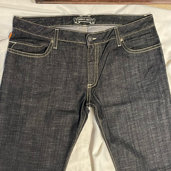 Men Robins Jeans Black Wash Red Viper Leather size 40 - Picture 7 of 10